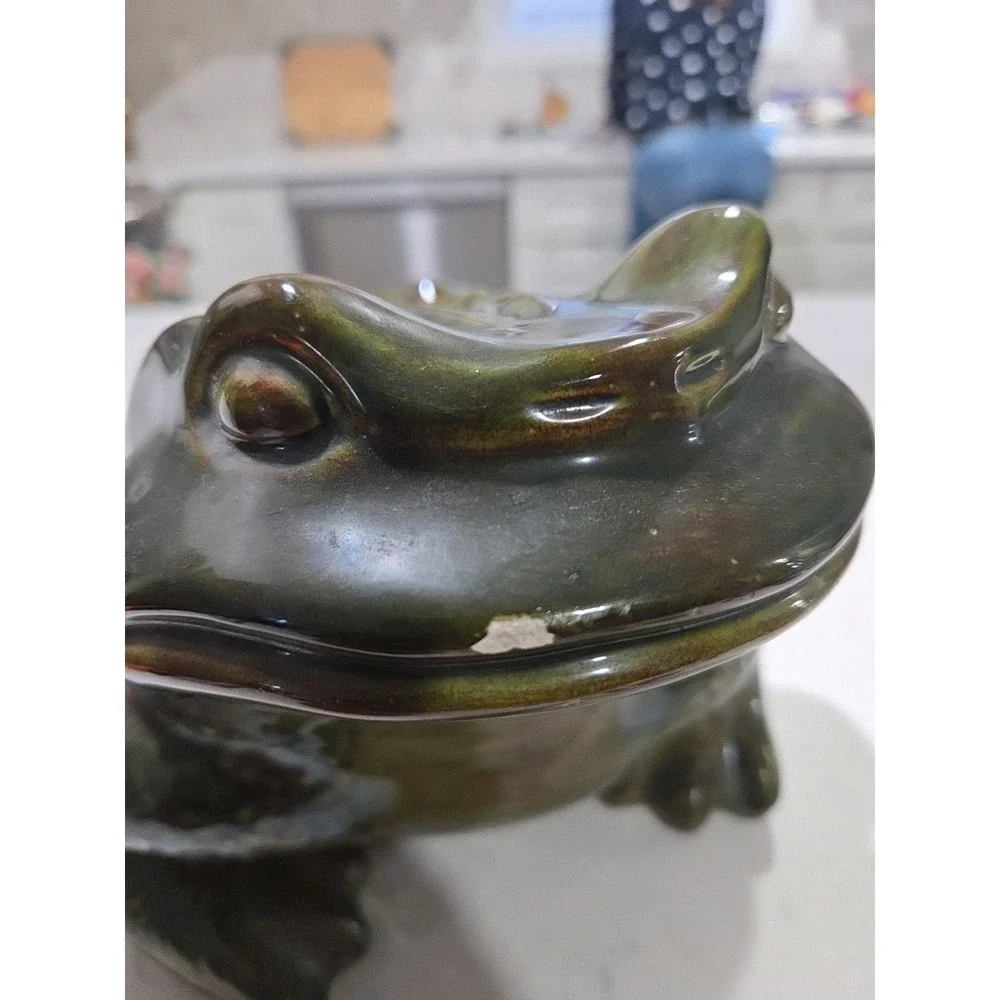 Arnels Jumbo XL Ceramic Frog Garden Frog Toad-Extra Large Vtg, 14